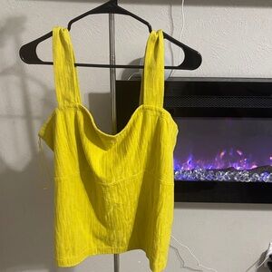 Anthropologie Bright Yellow Tank Top